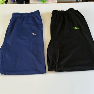 KS sport Blue and Black Athletic Pants with Logo